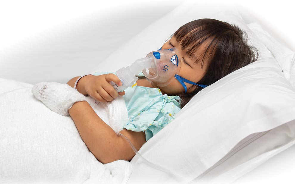 Preventative Care for RSV on the Horizon child with oxygen mask