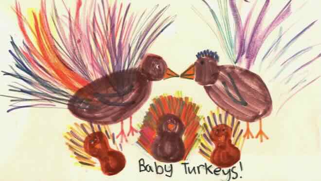 What Do We Really Know About Thanksgiving? turkey art by Lindsey