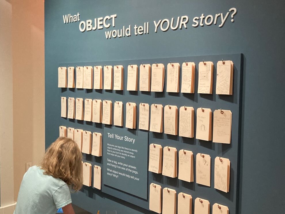 girl at interactive exhibit at VMHC