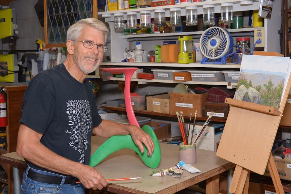 Artist Charles Sthreshley Donates Artwork to Town of Ashland Charles Sthreshley art studio