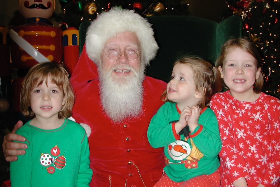 Balancing Act kids with Santa