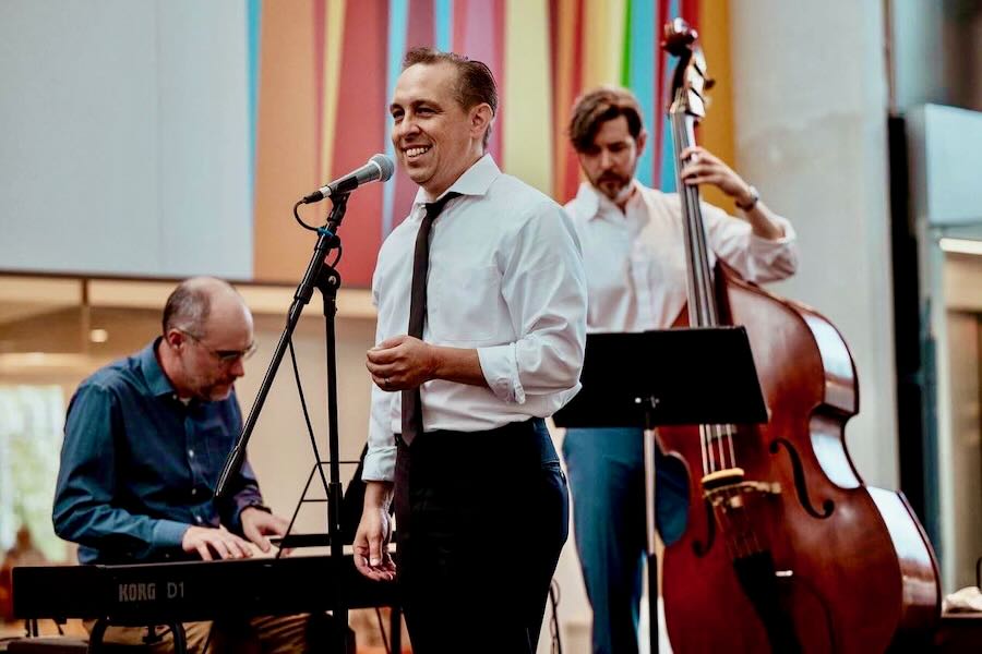 Wichmann Show Highlights Jewish Composers from the Great American Songbook Scott Wichmann performing with band members