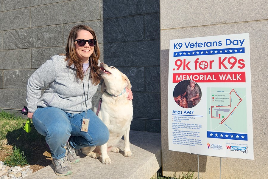 Bring Your Pooch to the K-9 Memorial Dog Walk at Virginia War Memorial K9 walk at Virginia War Memorial