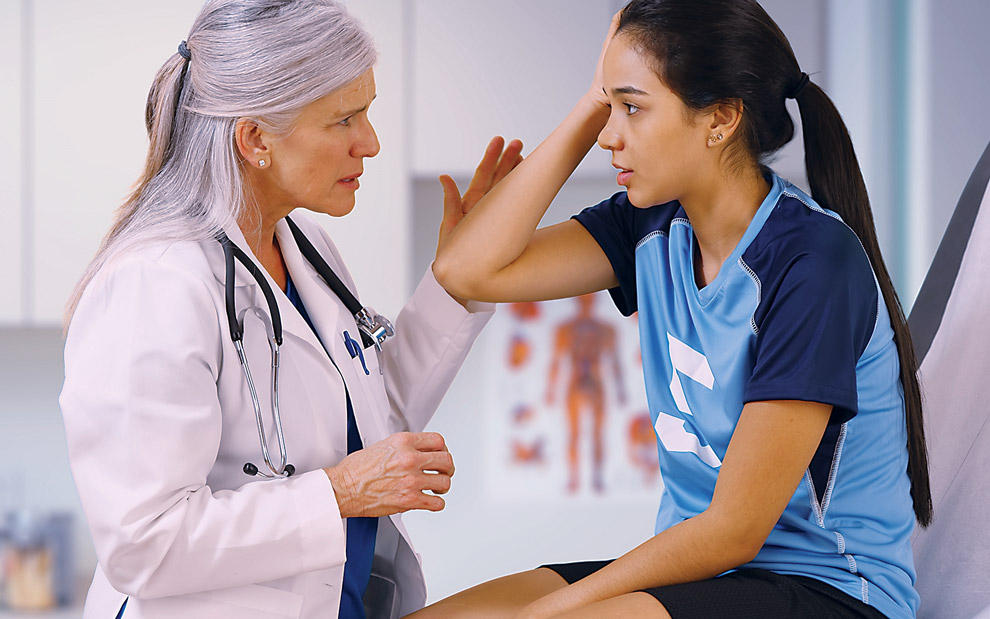 Summertime Safety Challenges! doctor and young soccer player