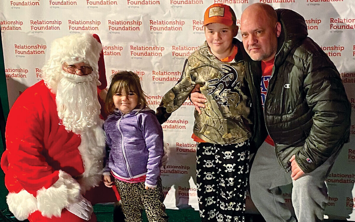 Fatherhood Foundation and Father Christmas Santa with dad and kids