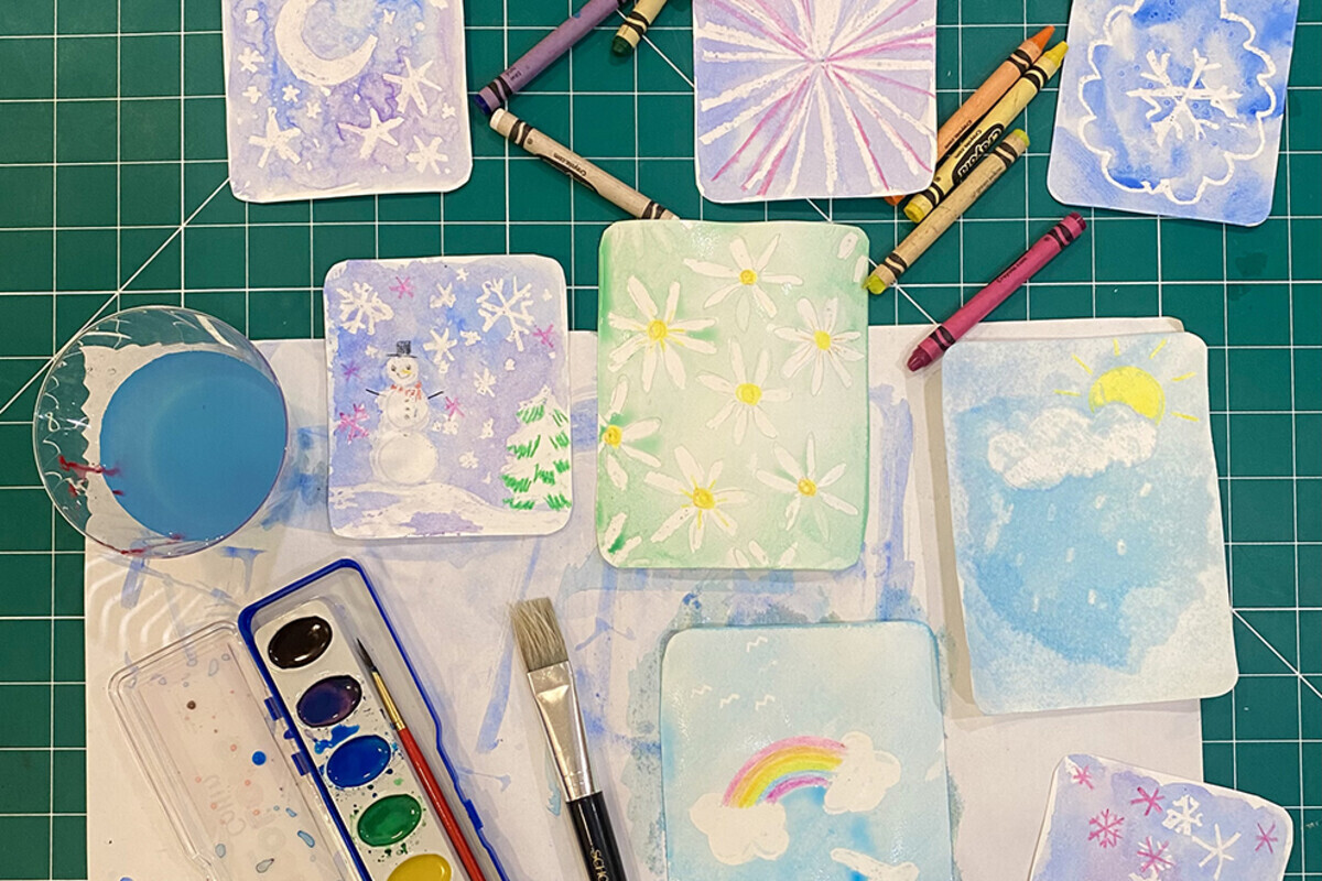 Watercolor Resist Paintings Watercolor resist painting