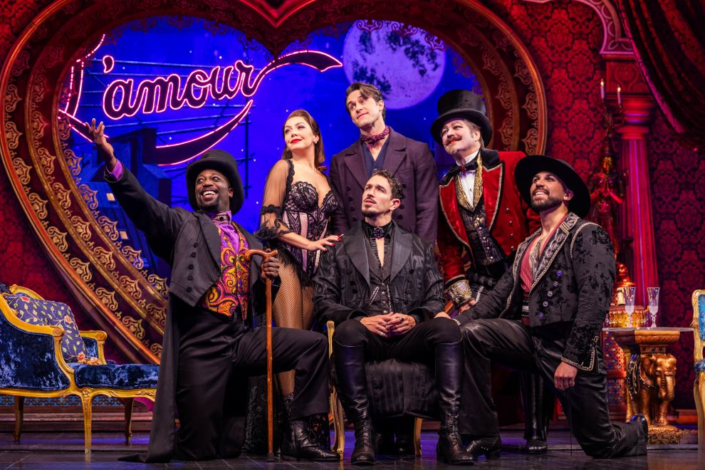 The cast of the North American Tour of Moulin Rouge! The Musical, photo by Matthew Murphy and Evan Zimmerman for MurphyMade