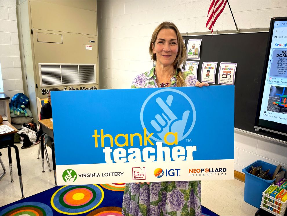 Virginia Lottery’s “Thank a Teacher” Campaign Shines a Spotlight on Virginia Educators Virginia Lottery Thank a Teacher