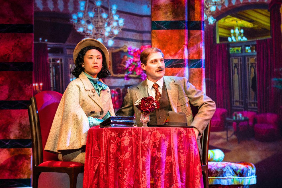 On Track with Agatha Christie: Virginia Rep Actors Step into Complex Roles in Murder on the Orient Express Charlene Hong White and Nathan Whitmer in Virginia Rep's Murder on the Orient Express