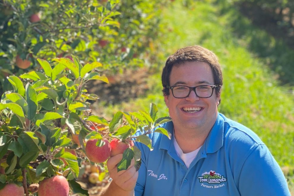 TJ Leonard, Tom Leonard's Farmer's Market CEO -apple orchard
