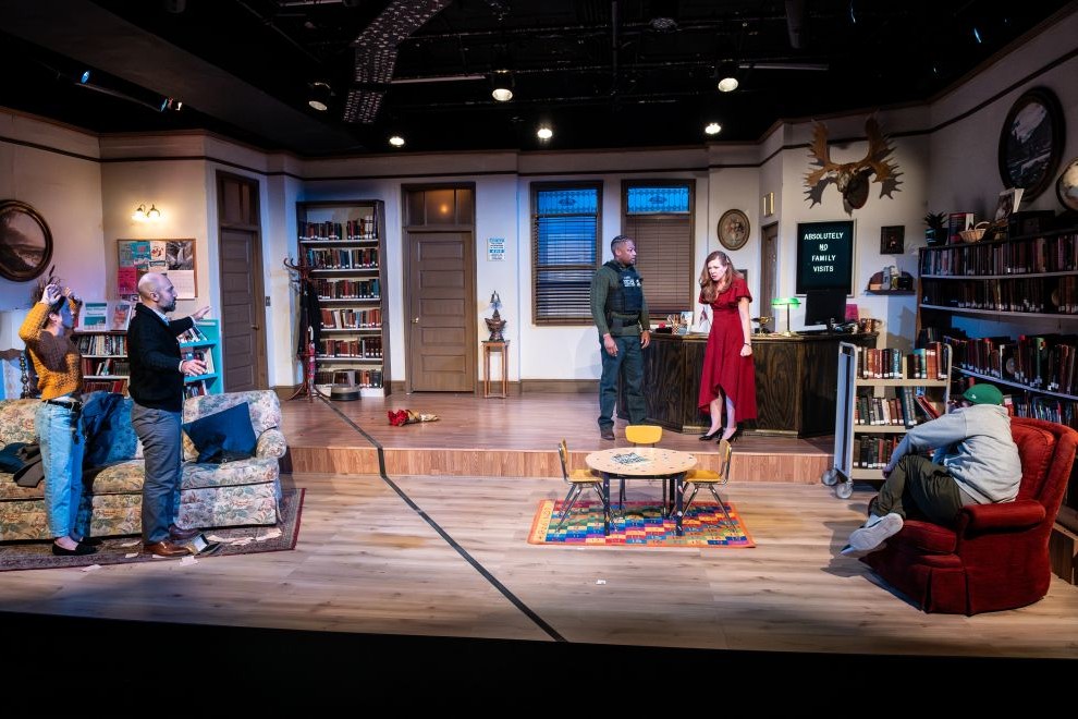 A Library Divided by a Border, United by Family A Distinct Society at Firehouse Theatre - Photo credit Sutton Photo