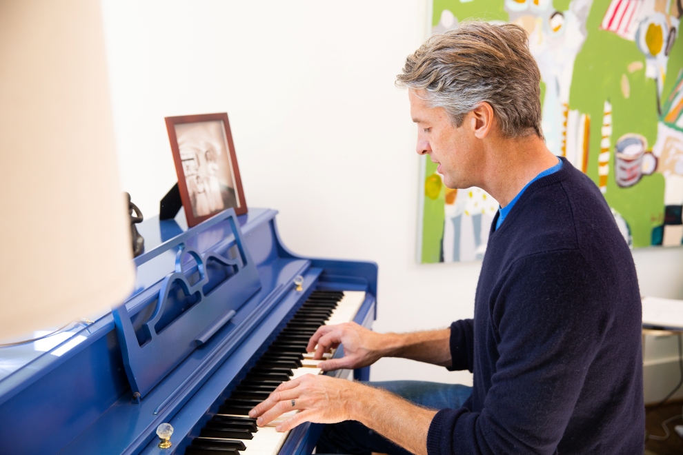 Penn Holderness at the piano