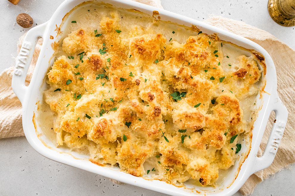 Eating Bird Food's Cauliflower Gratin as featured in Richmond Family Magazine's November/December 2025 issue