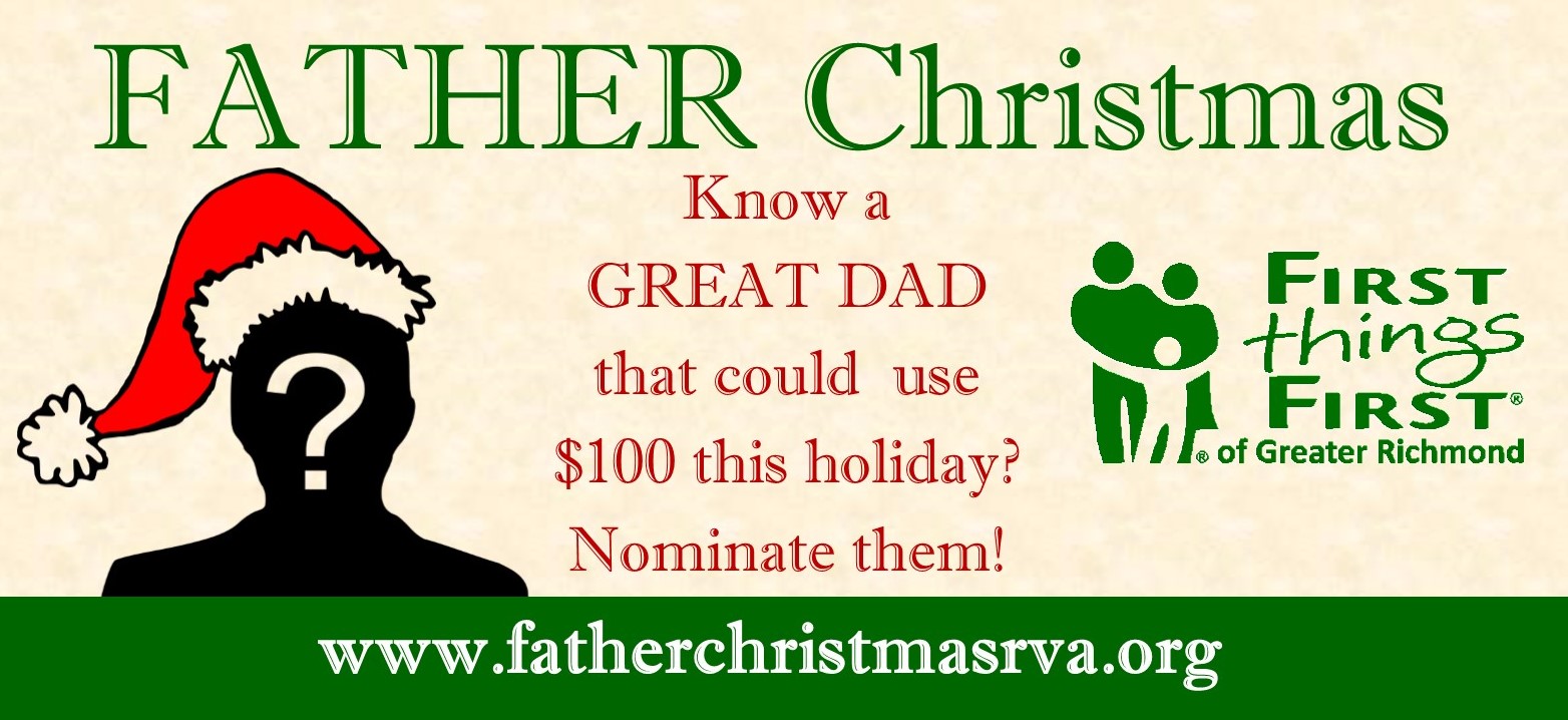 Father Christmas Program Means Fifteen RVA Dads Will Be Awarded Gift Cards